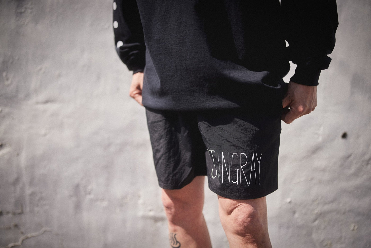 Logo nylon shorts